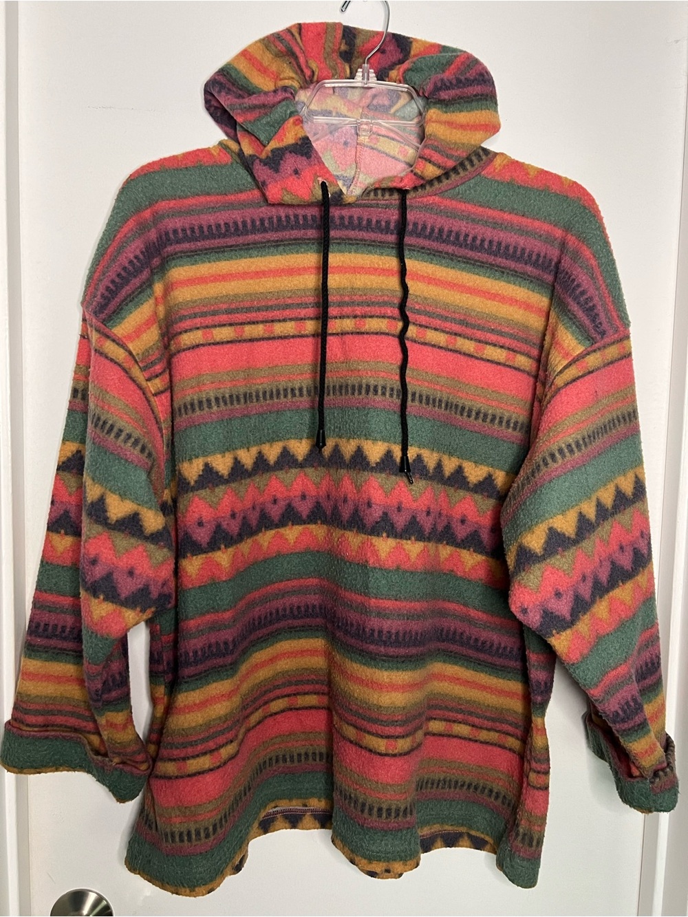 Vintage Center Aisle Plus Southwestern Fleece Hoodie - Size 24W